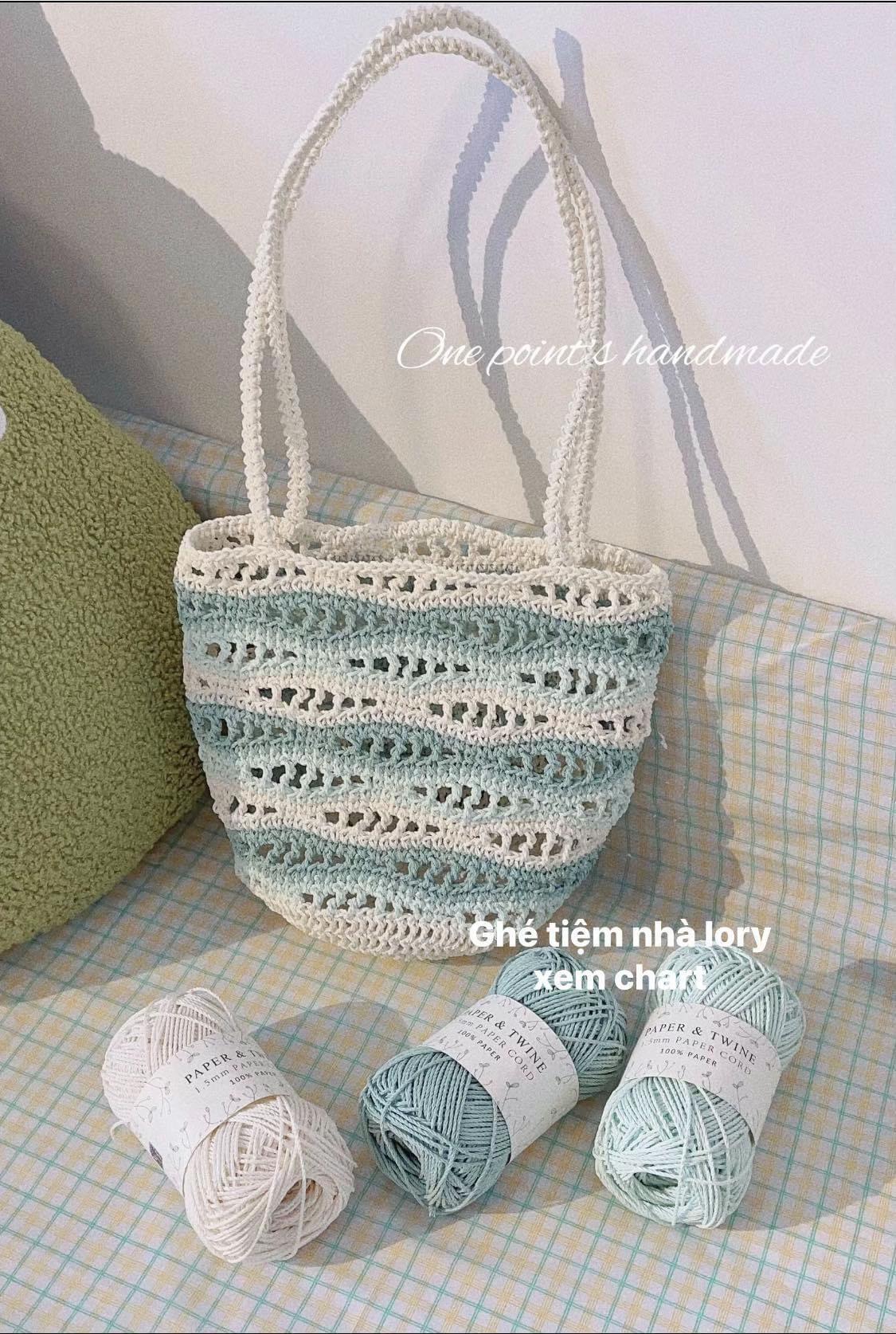 Colorful Crochet Bag Flat Chart and Pattern Tutorial with Instructions