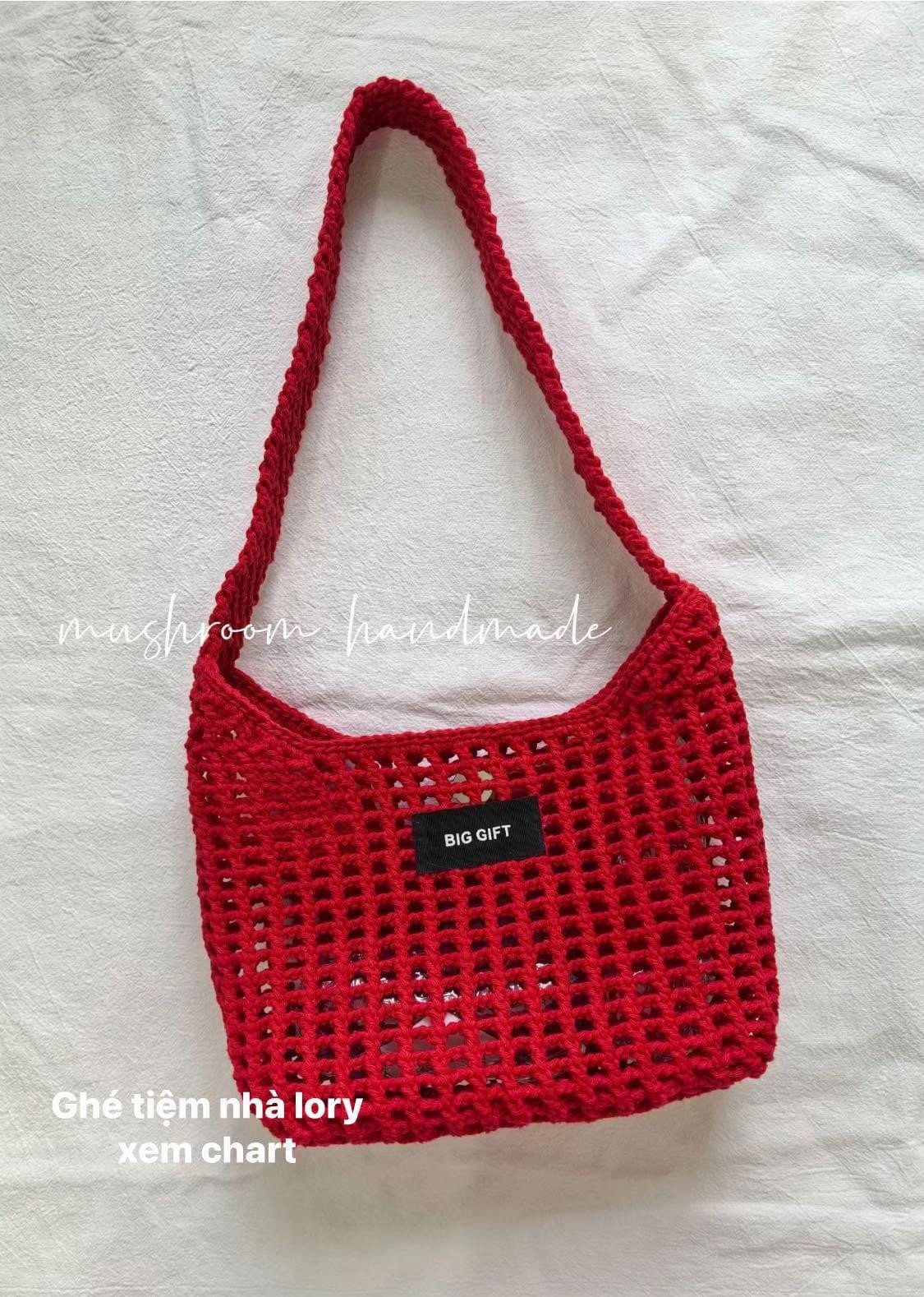 Colorful Crochet Bag Flat Chart and Pattern Tutorial with Instructions