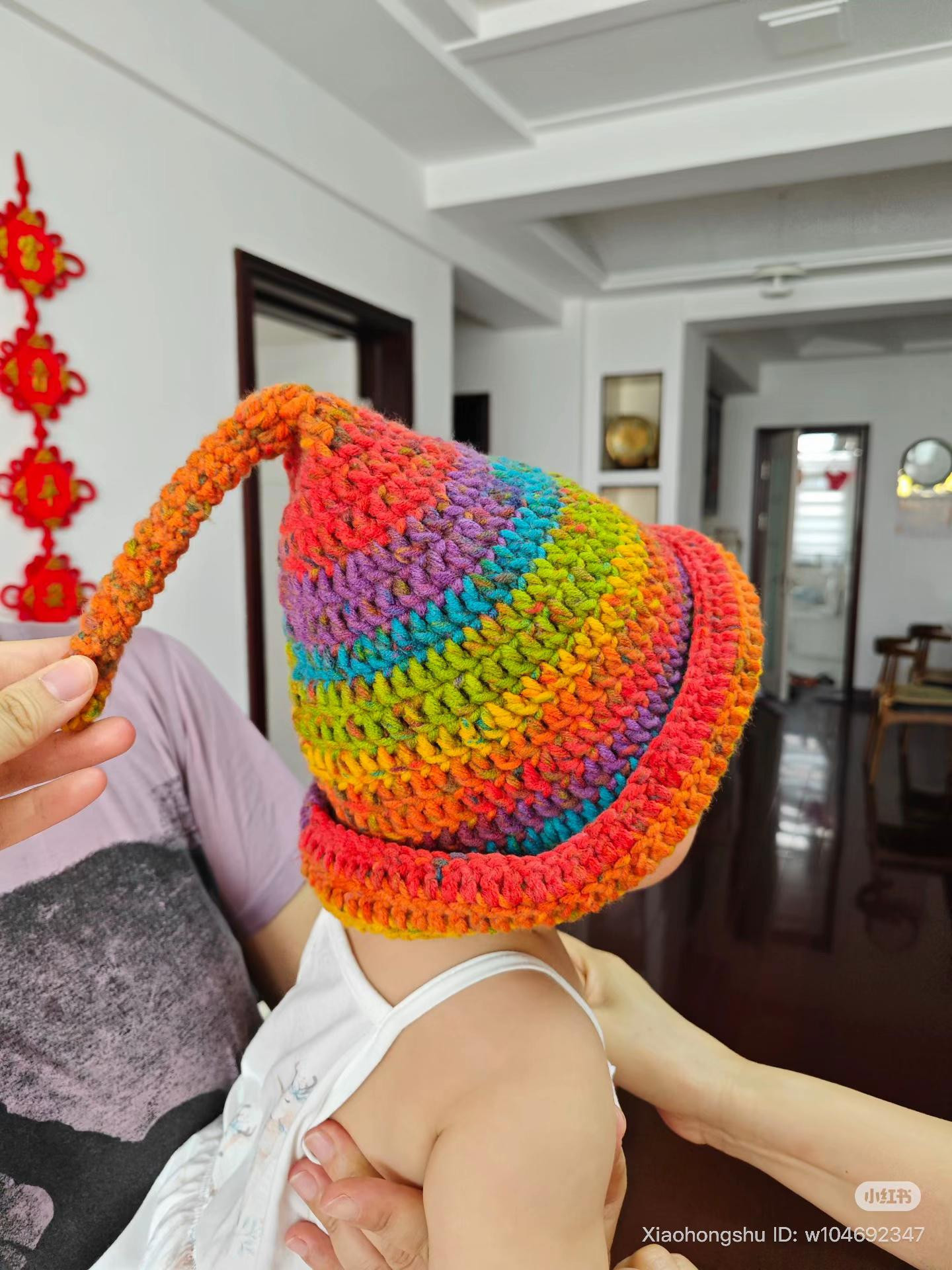 Colorful Crochet Witch Hat with Chart