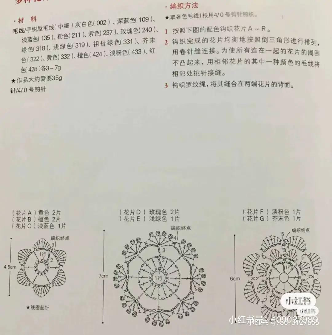 Colorful Granny Square Flower Headscarf Crochet Pattern and Tutorial