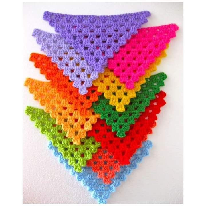 Colorful Triangle Crochet Patterns and Charts