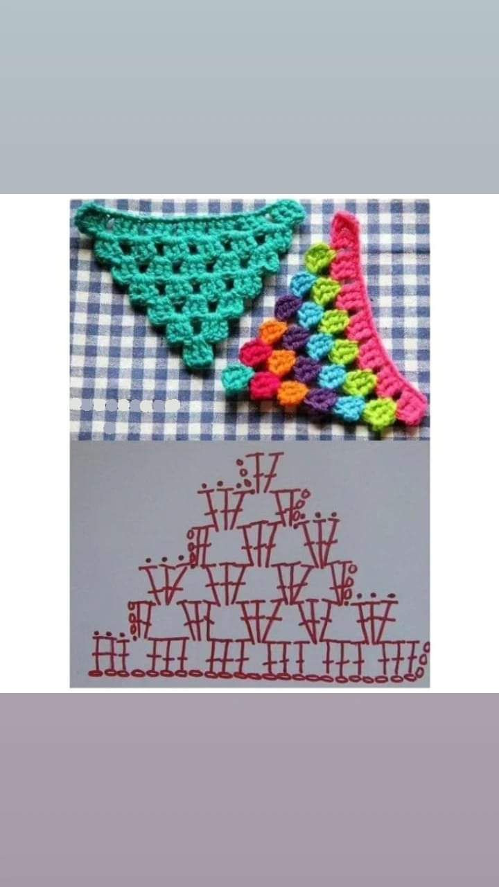 Colorful Triangle Crochet Patterns and Charts