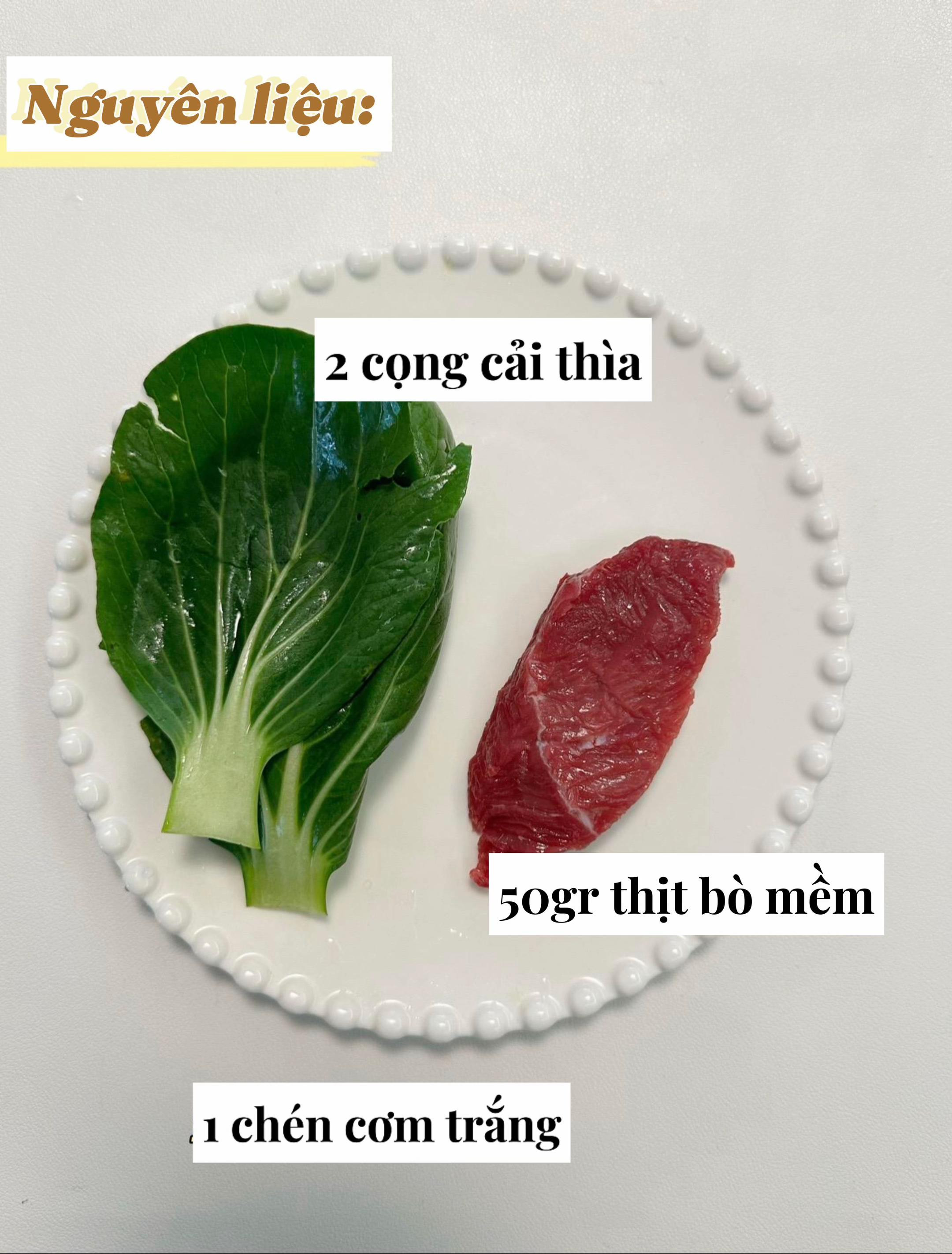 Cơm chiên bò cải thìa cho bé 12m+ - Món ăn dặm giàu dinh dưỡng