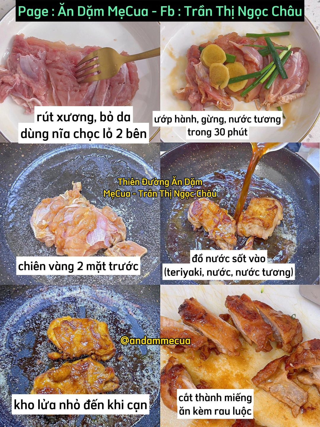 Cơm Gà Kho Sốt Teriyaki: Thịt mềm, thấm gia vị và cực kì hao cơm