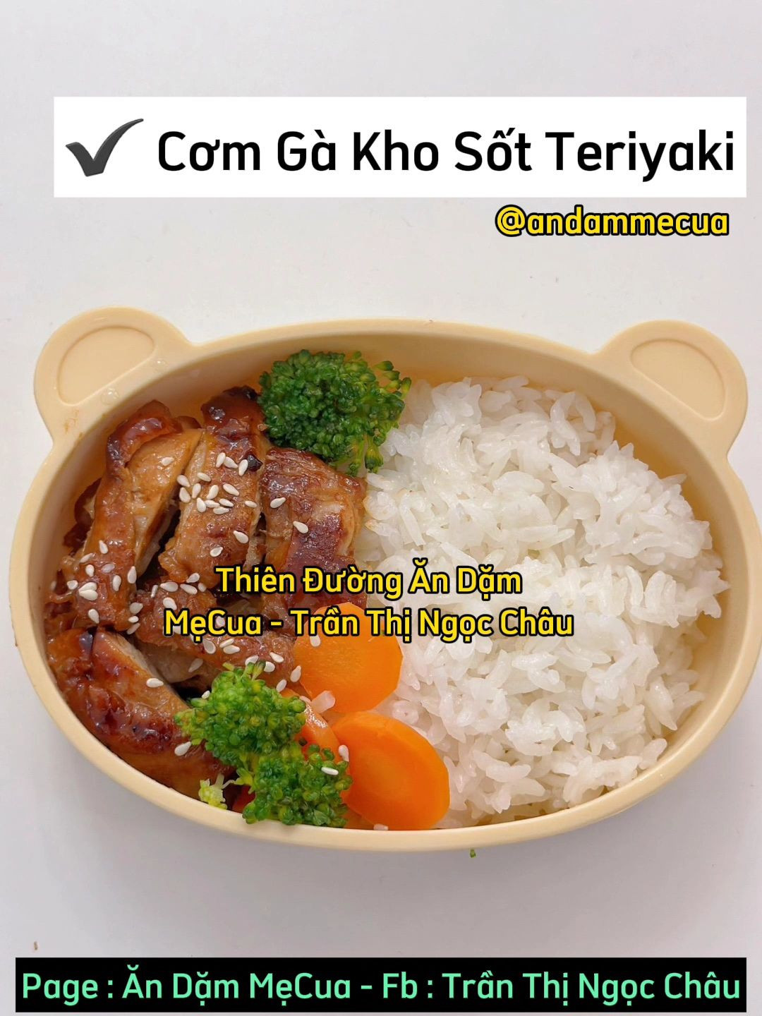 Cơm Gà Kho Sốt Teriyaki: Thịt mềm, thấm gia vị và cực kì hao cơm