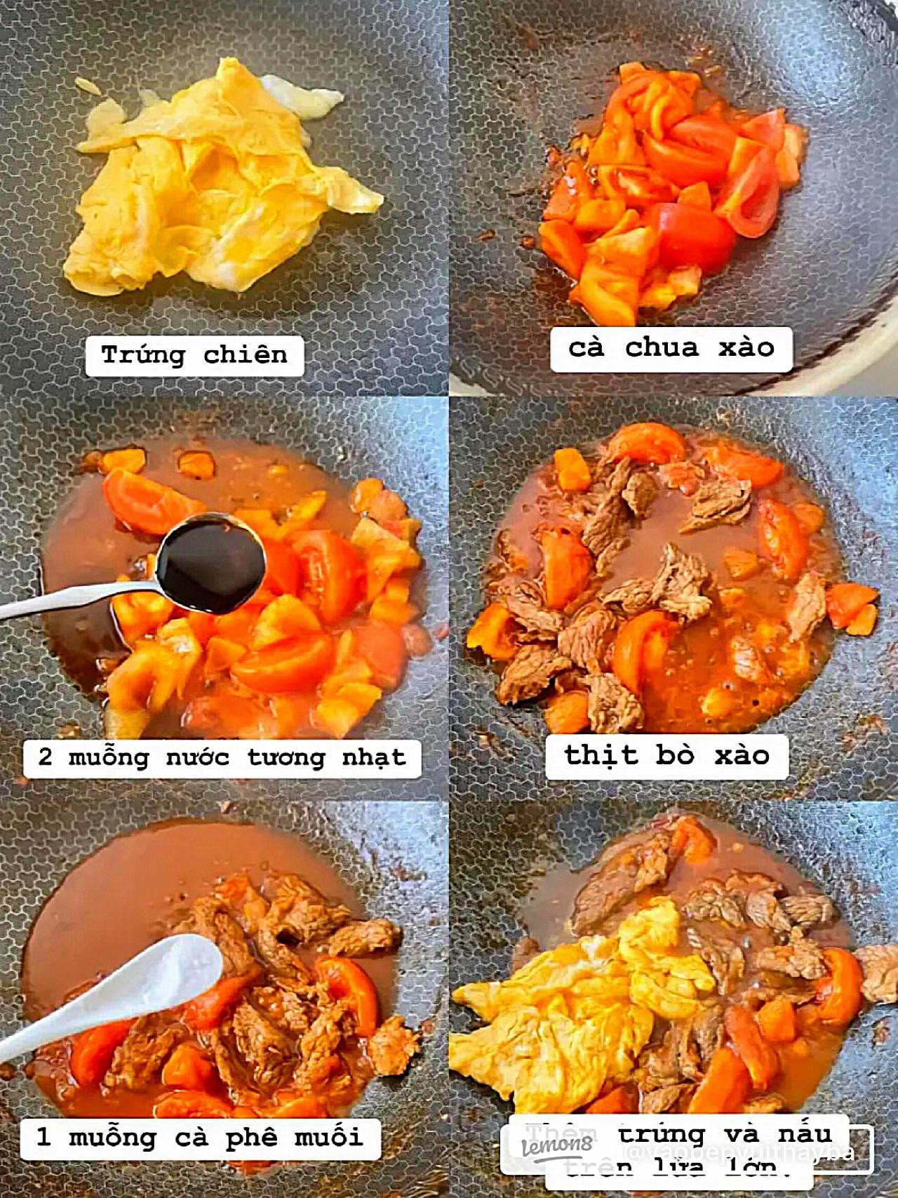 Cơm thịt bò trứng cà chua - Món ăn healthy dinh dưỡng