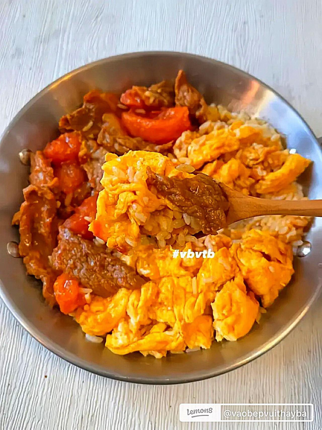 Cơm thịt bò trứng cà chua - Món ăn healthy dinh dưỡng