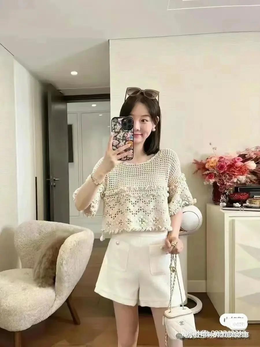 Complete Crochet Chart Pattern for Cream Lacy Summer Top with Sleeves