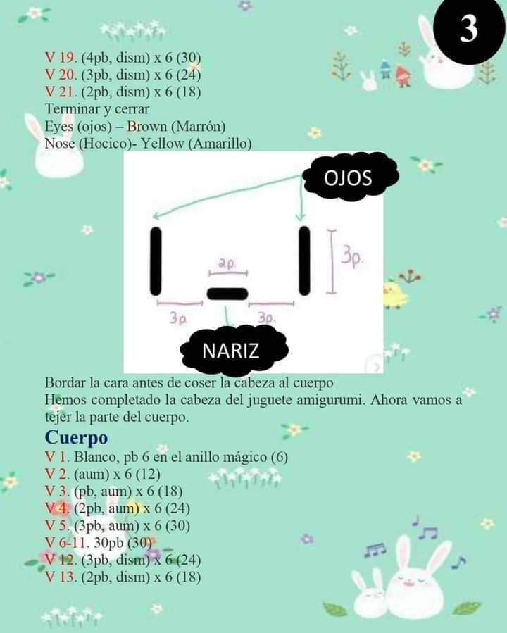 Conejita My Melody Patrón de Amigurumi Paso a Paso