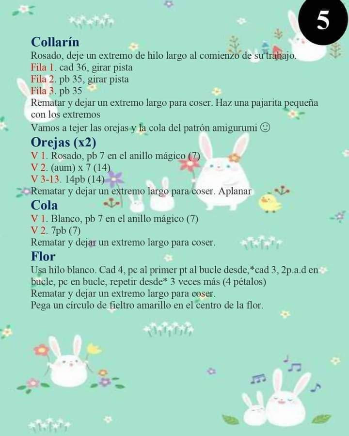 Conejita My Melody Patrón de Amigurumi Paso a Paso