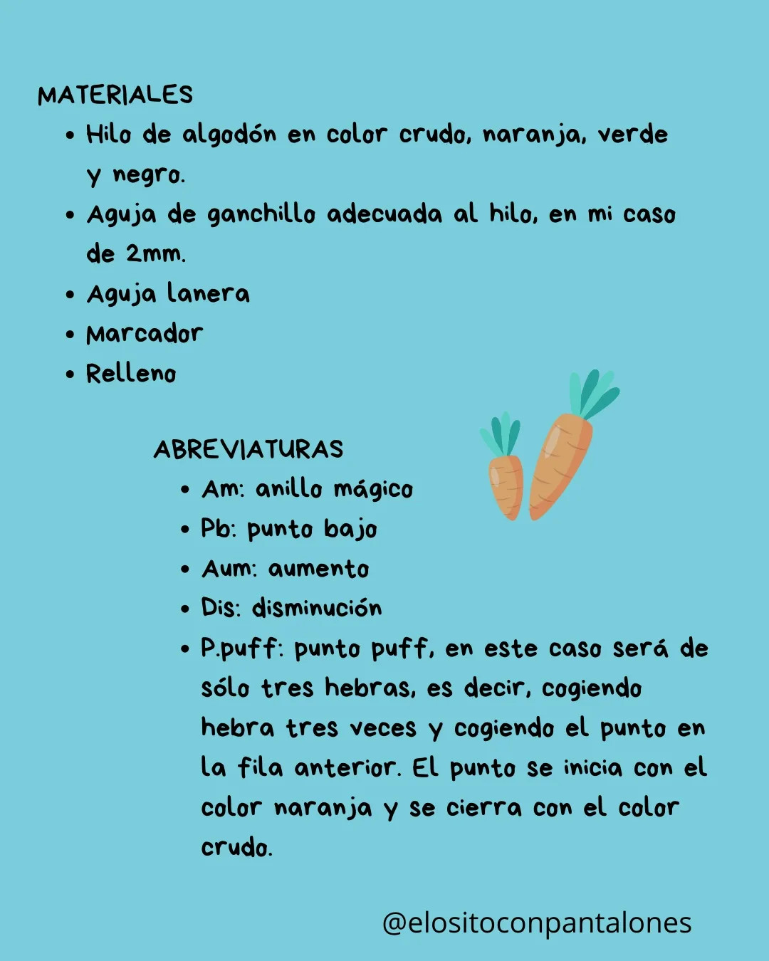 Conejito de Pascua Patrón: Tutorial completo para tejer un adorable conejo amigurumi con zanahorias