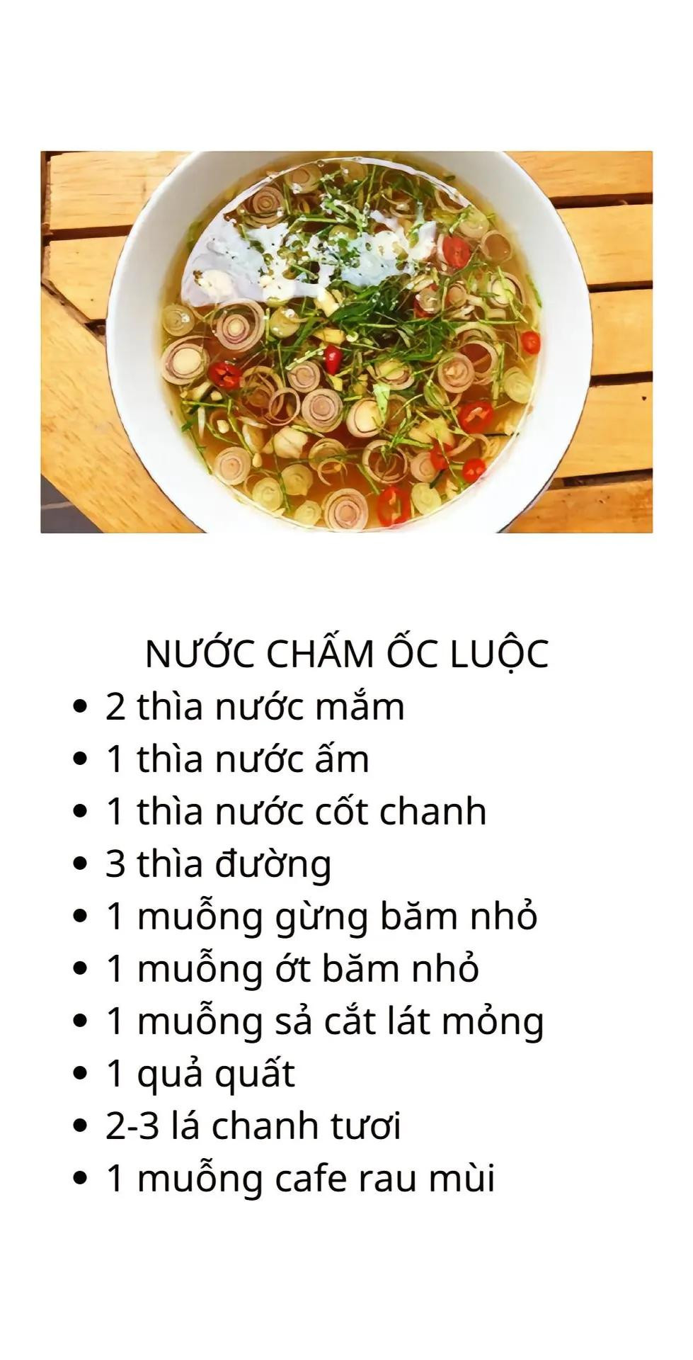 Công thức 6 món nước chấm ngon mê ly phần 2: sốt me, nước ốc luộc, sốt thái