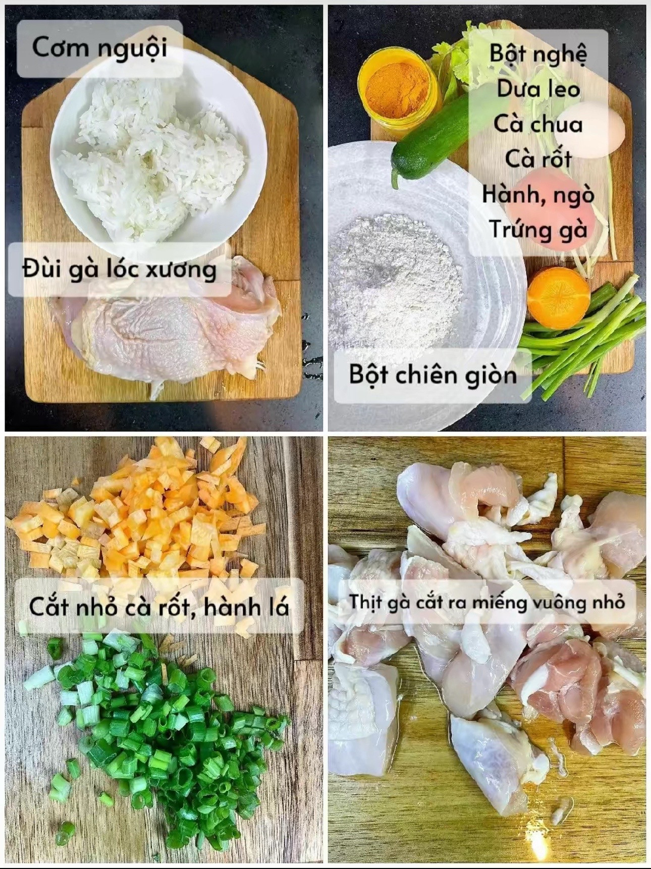 Công Thức Cơm Chiên Gà Tắm Mắm Ngon Điên