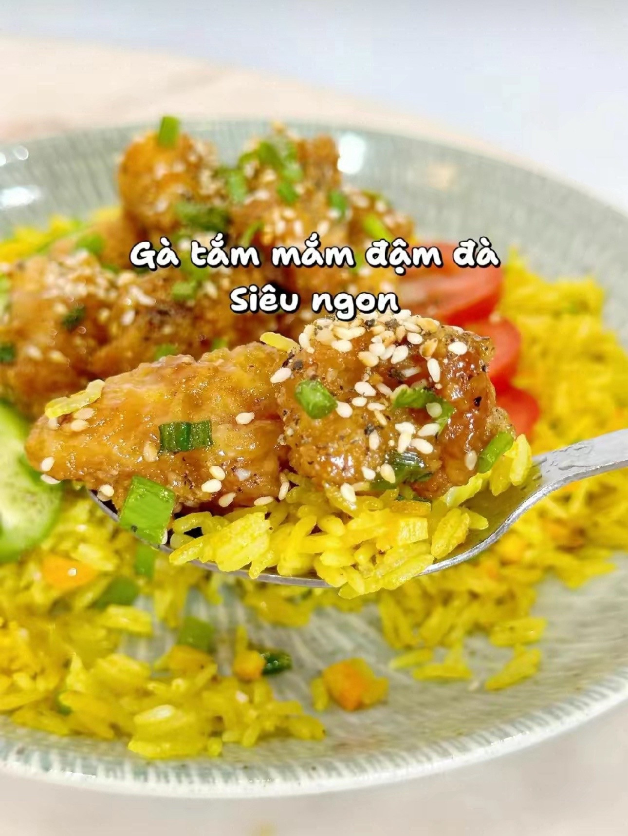 Công Thức Cơm Chiên Gà Tắm Mắm Ngon Điên