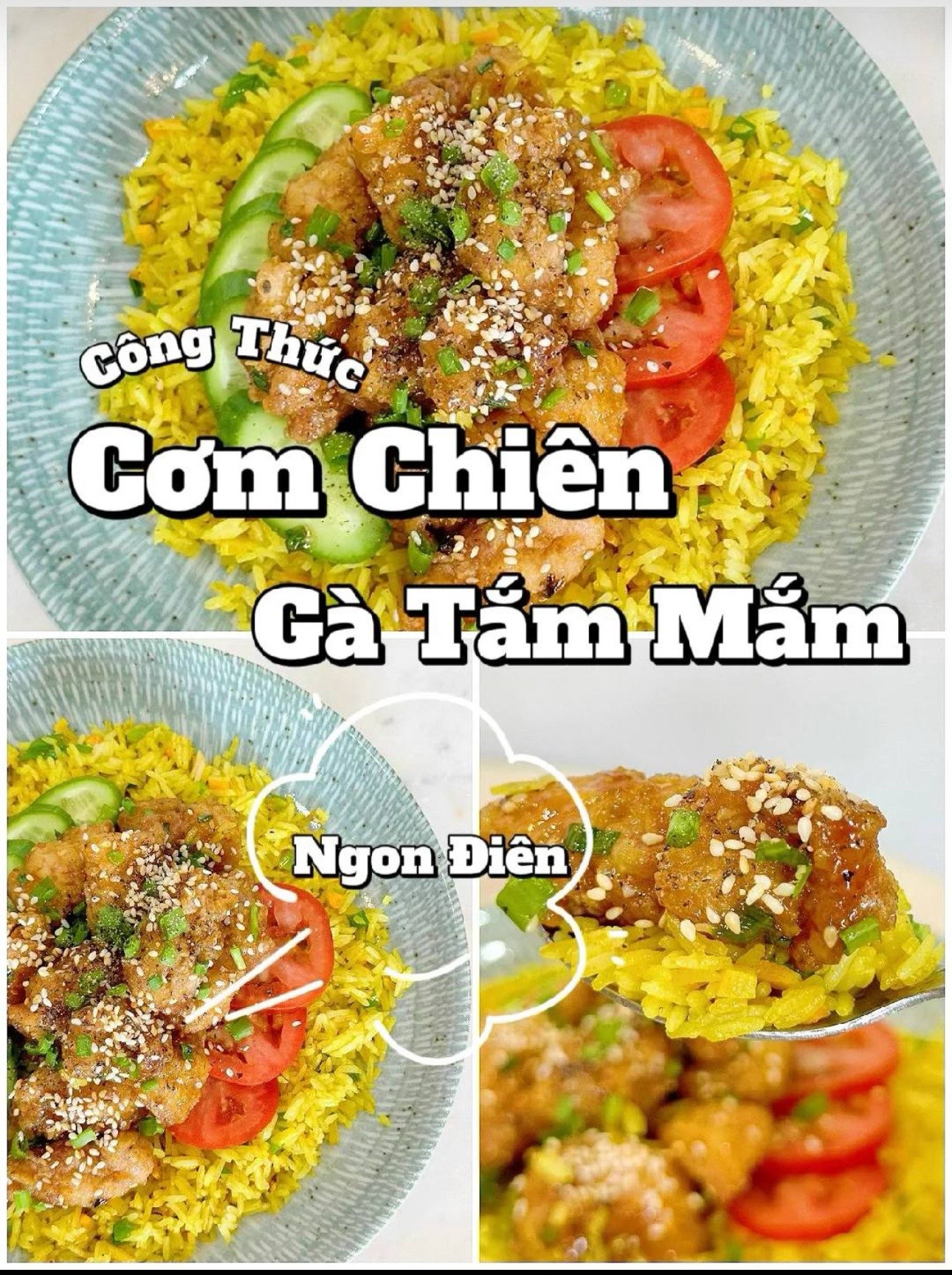 Công Thức Cơm Chiên Gà Tắm Mắm Ngon Điên