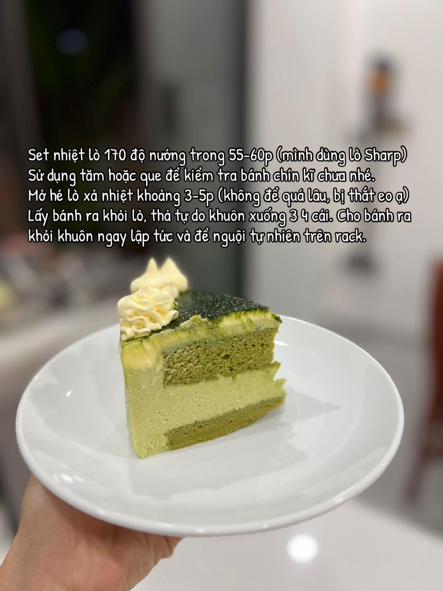 Công thức cốt bánh bông lan Matcha (Sponge Cake) mềm ẩm, xốp ngon