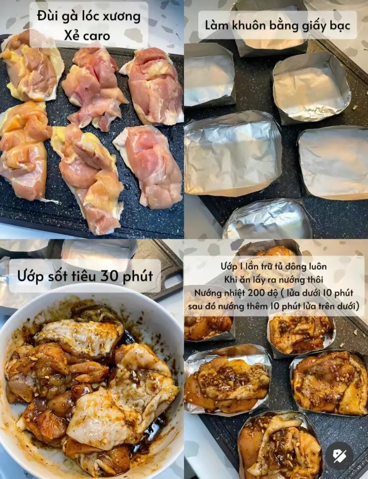 Công thức Gà Nướng Tiêu Đen bản Dupe KFC