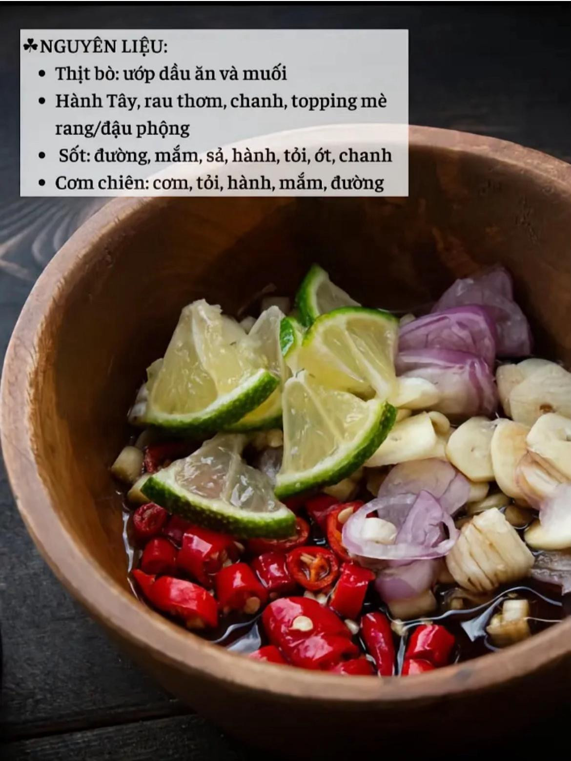 Công thức Gỏi Bò Sả Ớt kết hợp Cơm Chiên Tỏi thơm ngon, cách làm món nhậu tại nhà cực đơn giản