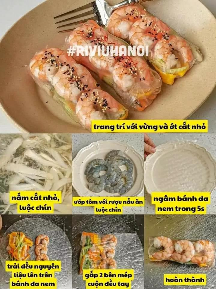 Công thức Gỏi cuốn tôm siêu đơn giản, cách làm gỏi cuốn thanh mát với tôm và rau củ