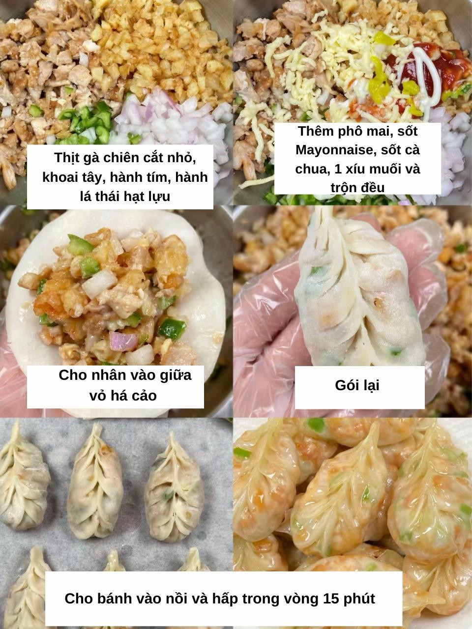 Công thức Há cảo nhân gà chiên