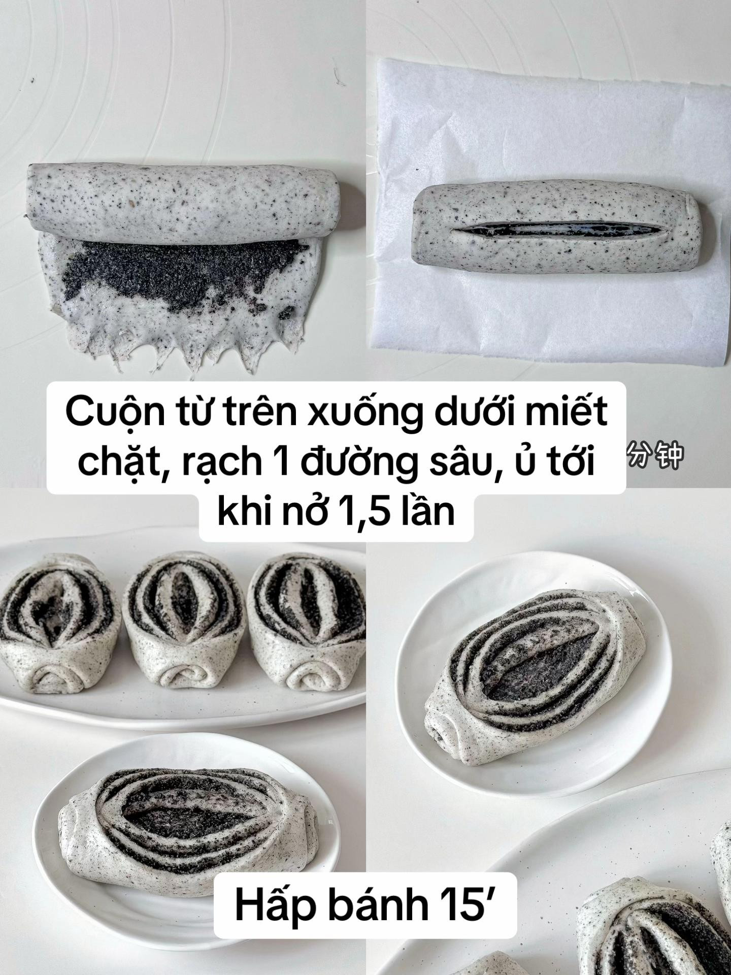 Công thức làm bánh bao mè đen thơm ngon, bổ dưỡng