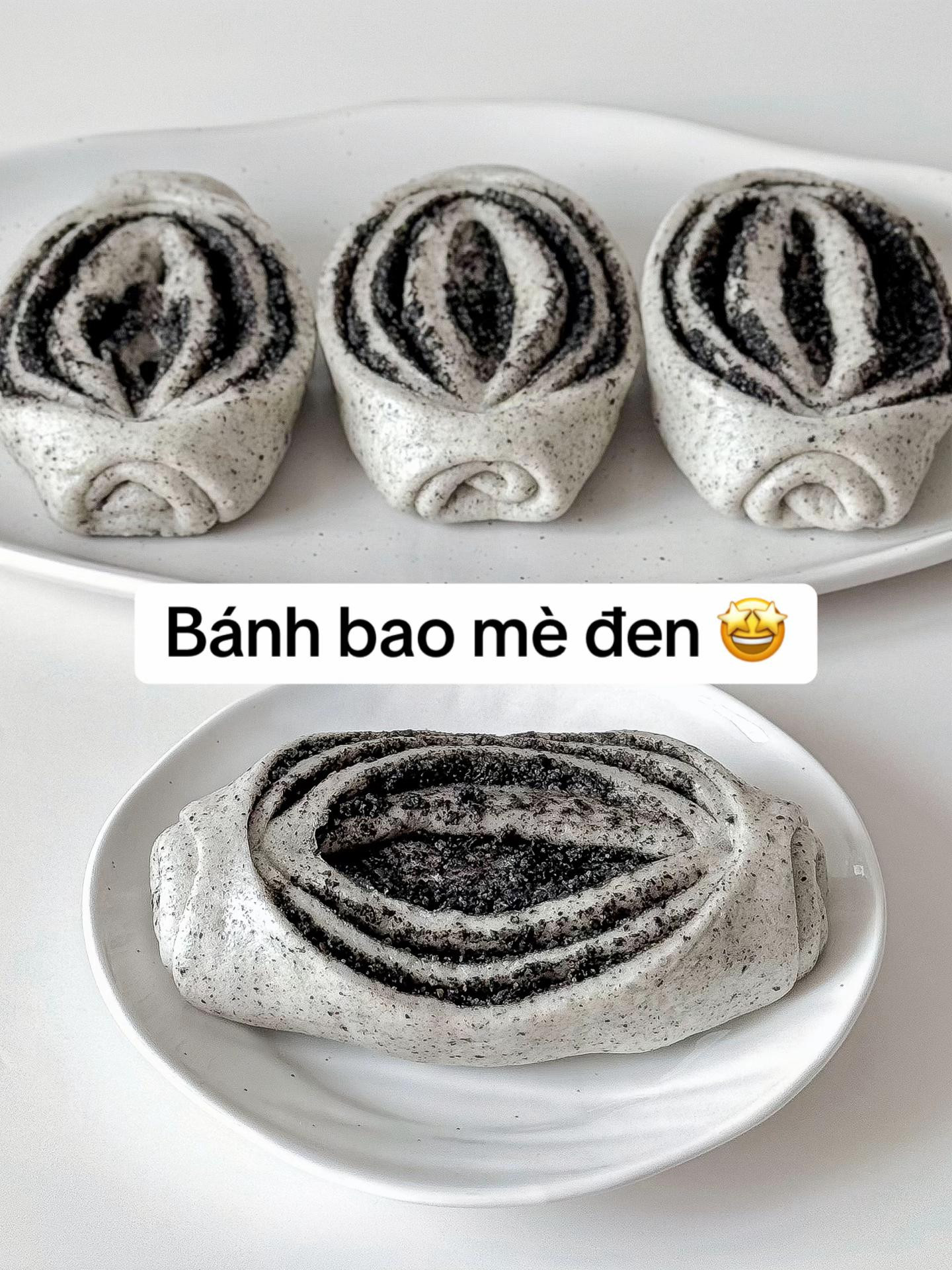 Công thức làm bánh bao mè đen thơm ngon, bổ dưỡng