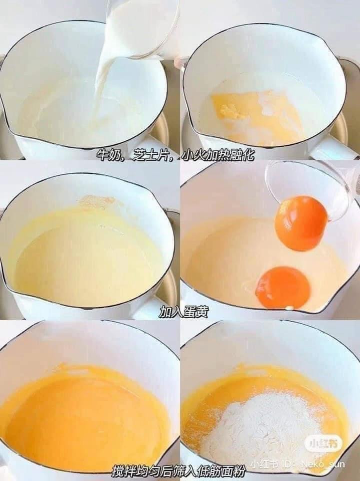 Công thức làm bánh bông lan ít calo mềm mịn với phô mai và sữa nguyên chất