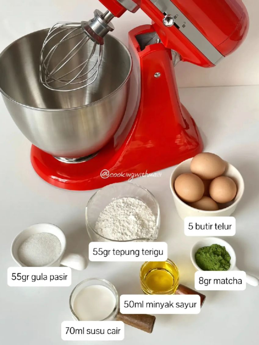 Công thức làm bánh cuộn Matcha (Matcha Roll Cake) với nhân kem béo ngậy