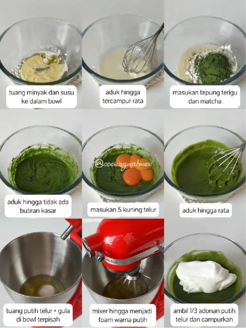 Công thức làm bánh cuộn Matcha (Matcha Roll Cake) với nhân kem béo ngậy