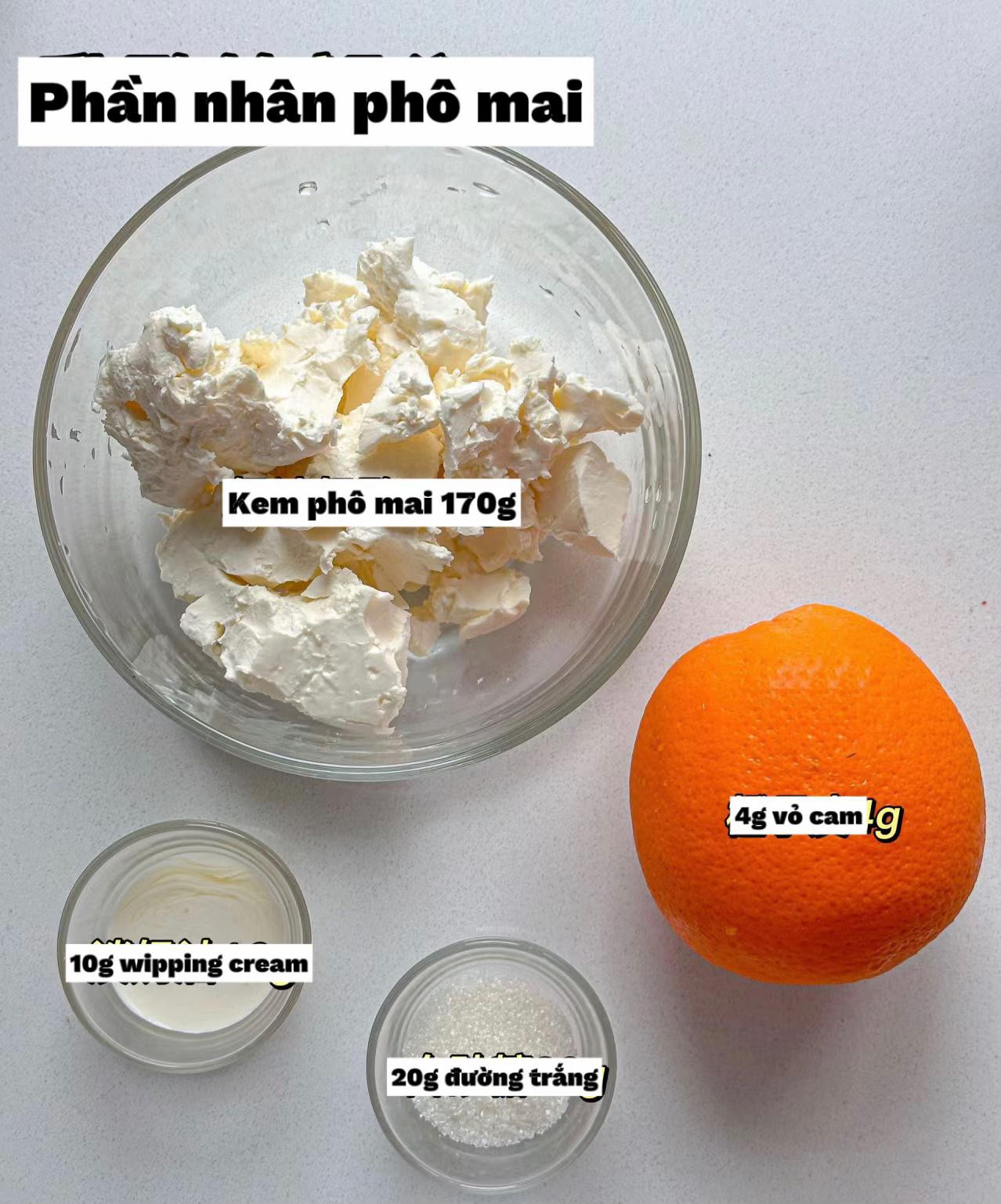 Công thức làm bánh nướng cam (Orange Scone) nhân phô mai béo ngậy