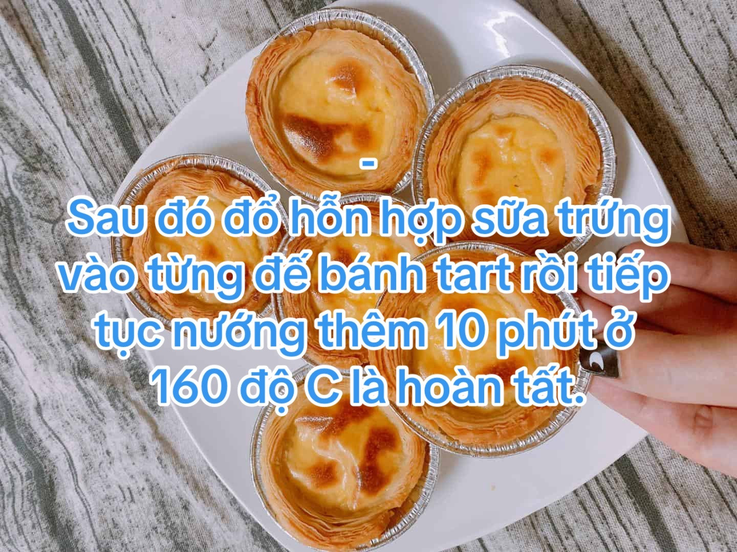 Công thức làm bánh tart trứng vàng óng, thơm béo sữa đặc tại nhà