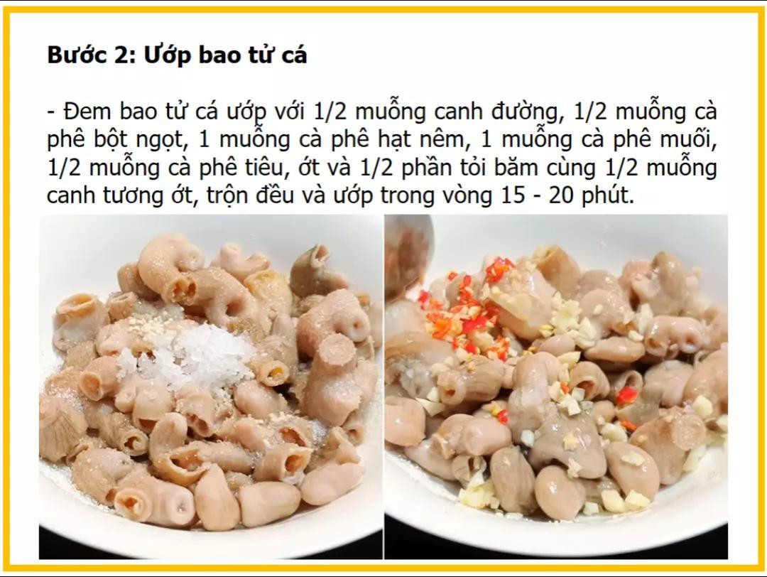 Công thức làm Bao tử cá khìa nước dừa