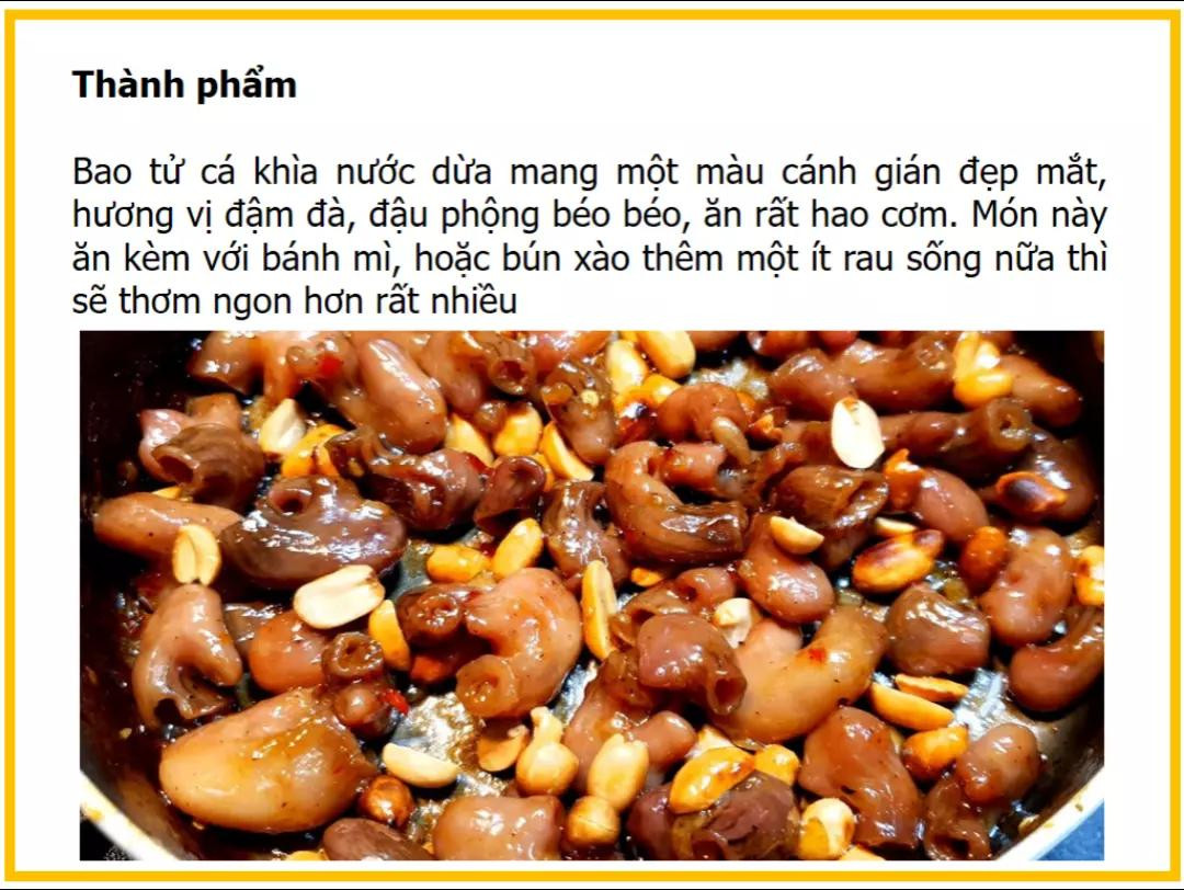 Công thức làm Bao tử cá khìa nước dừa