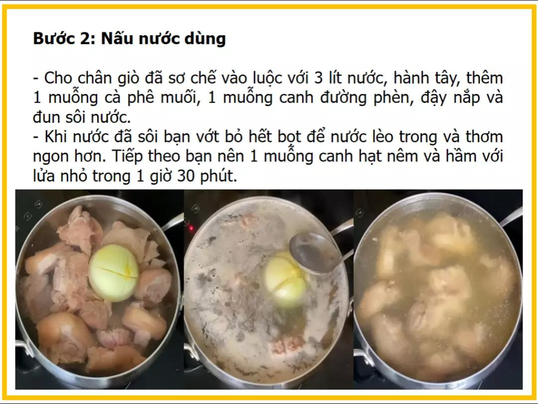 Công thức làm bún măng giò heo: Nguyên liệu, sơ chế và nấu nước dùng