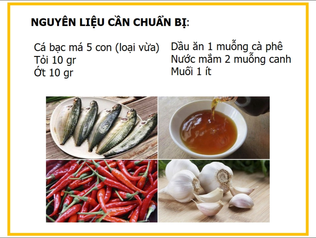 Công thức làm cá bạc má nướng tỏi ớt