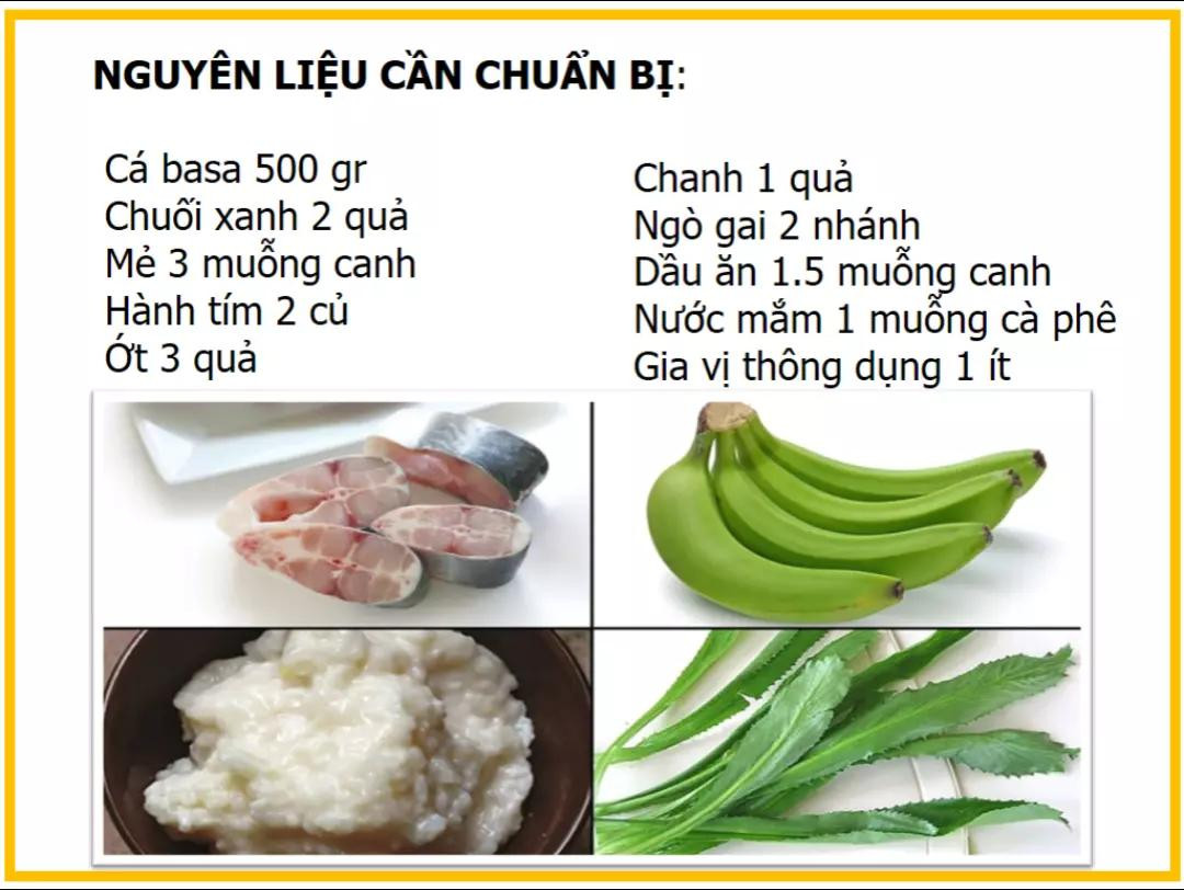 Công thức làm Cá basa nấu mẻ với chuối xanh, nguyên liệu và hướng dẫn chi tiết từng bước