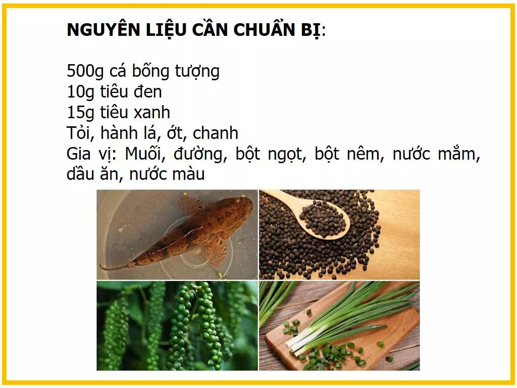 Công thức làm cá bống tượng kho tiêu đậm đà với hạt tiêu đen và xanh