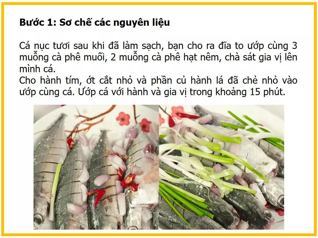 Công thức làm Cá nục hấp hành - Hướng dẫn chi tiết cách sơ chế và ướp cá tươi ngon