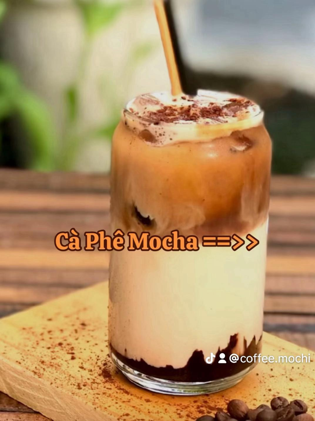 Công thức làm Cà Phê Mocha ngon tại nhà với sữa cacao và sữa tươi đánh bọt