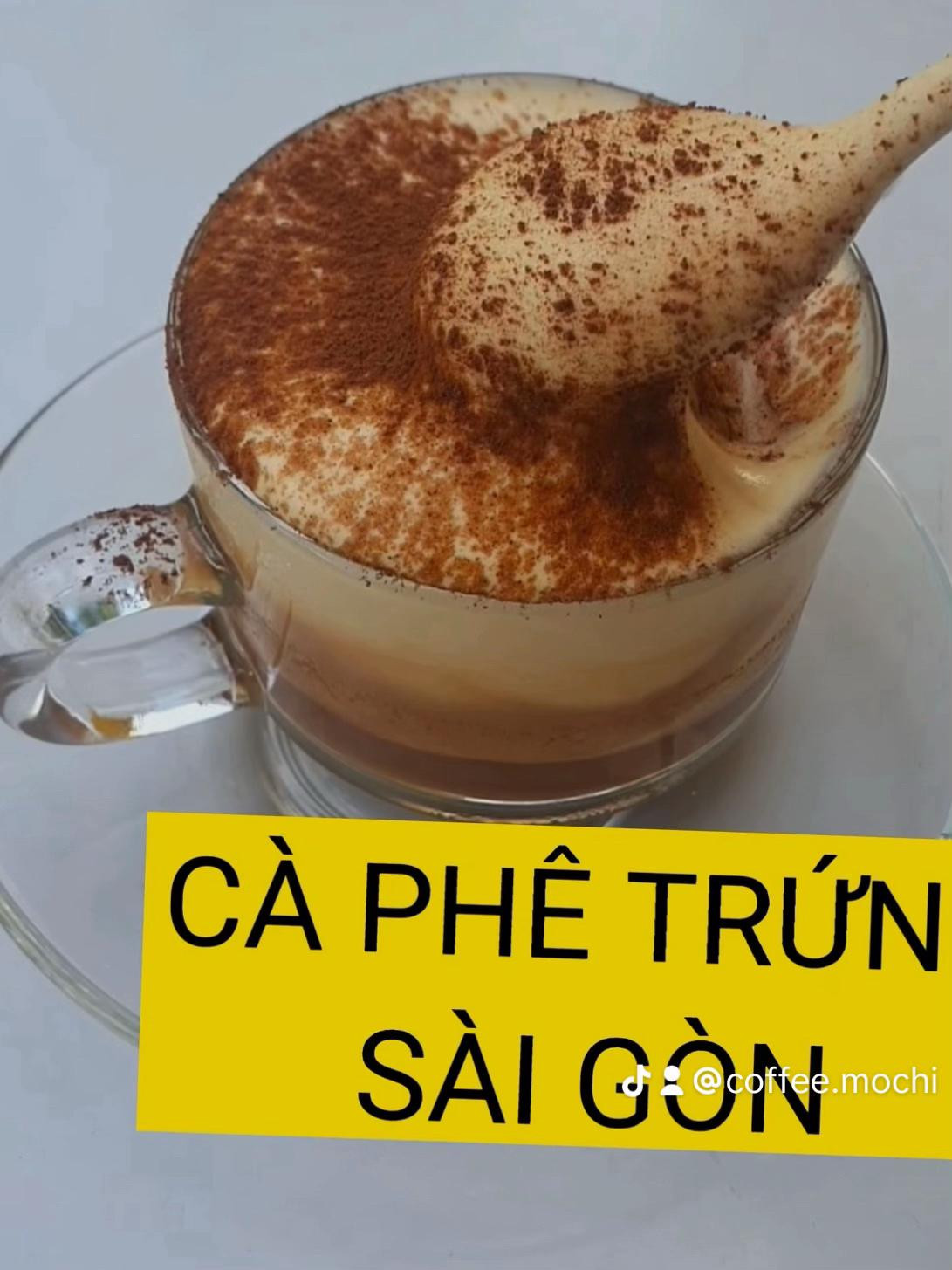 Công thức làm Cà phê trứng Sài Gòn với lòng đỏ trứng gà, sữa đặc, mật ong và cafe muối