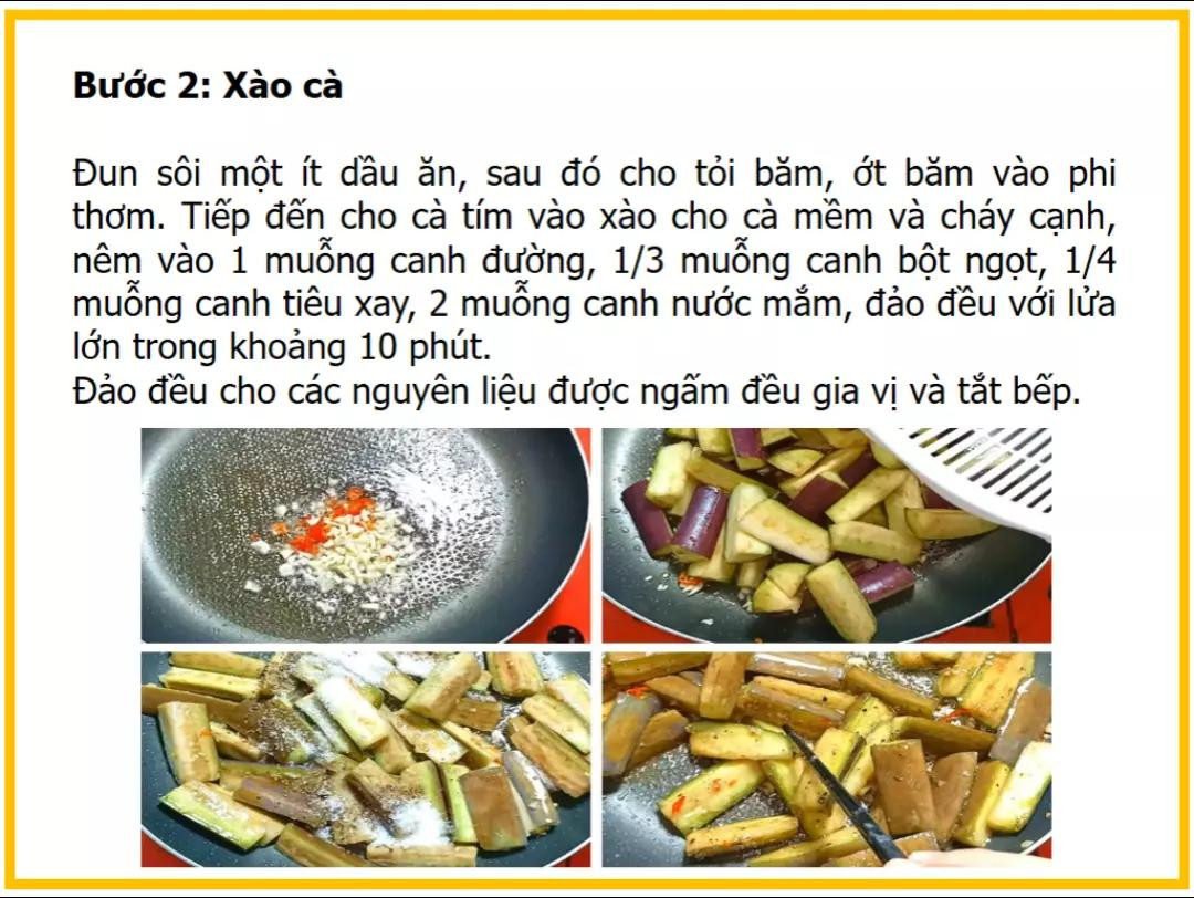Công thức làm cà tím xào tỏi ớt thơm ngon, dễ làm tại nhà