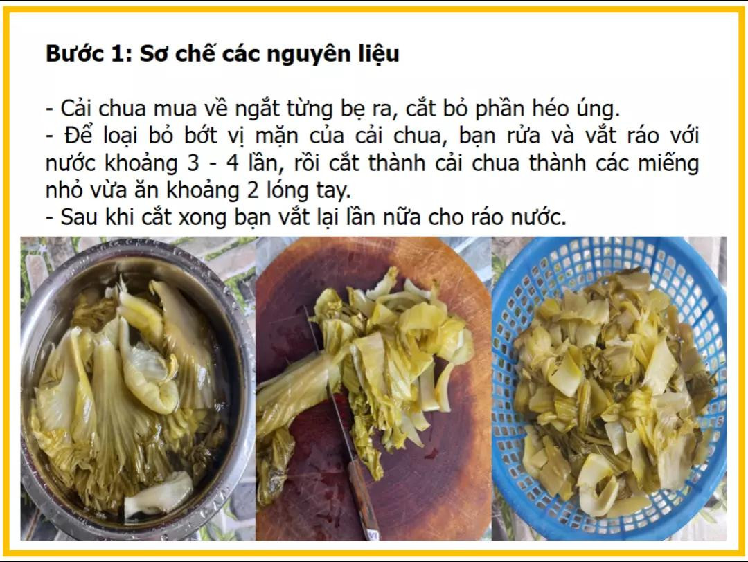 Công thức làm cải chua trộn tỏi ớt ngon tuyệt, món ăn vặt hấp dẫn