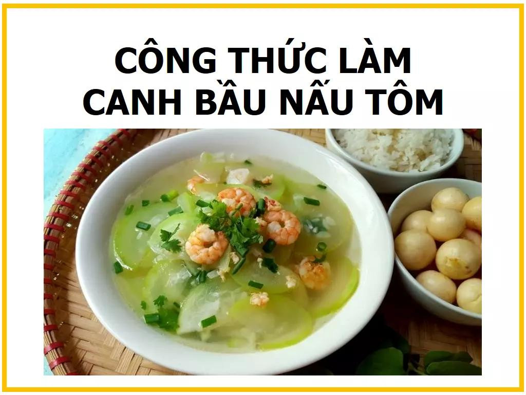 Công thức làm canh bầu nấu tôm