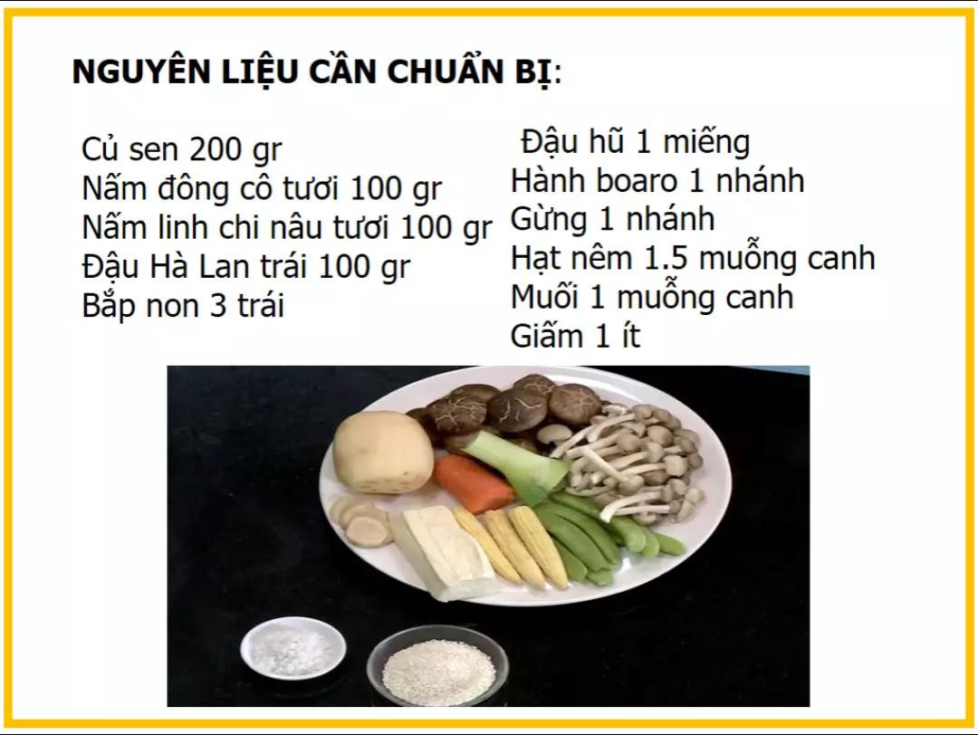 Công thức làm Canh củ sen nấm với nguyên liệu tươi ngon và hướng dẫn chi tiết từng bước