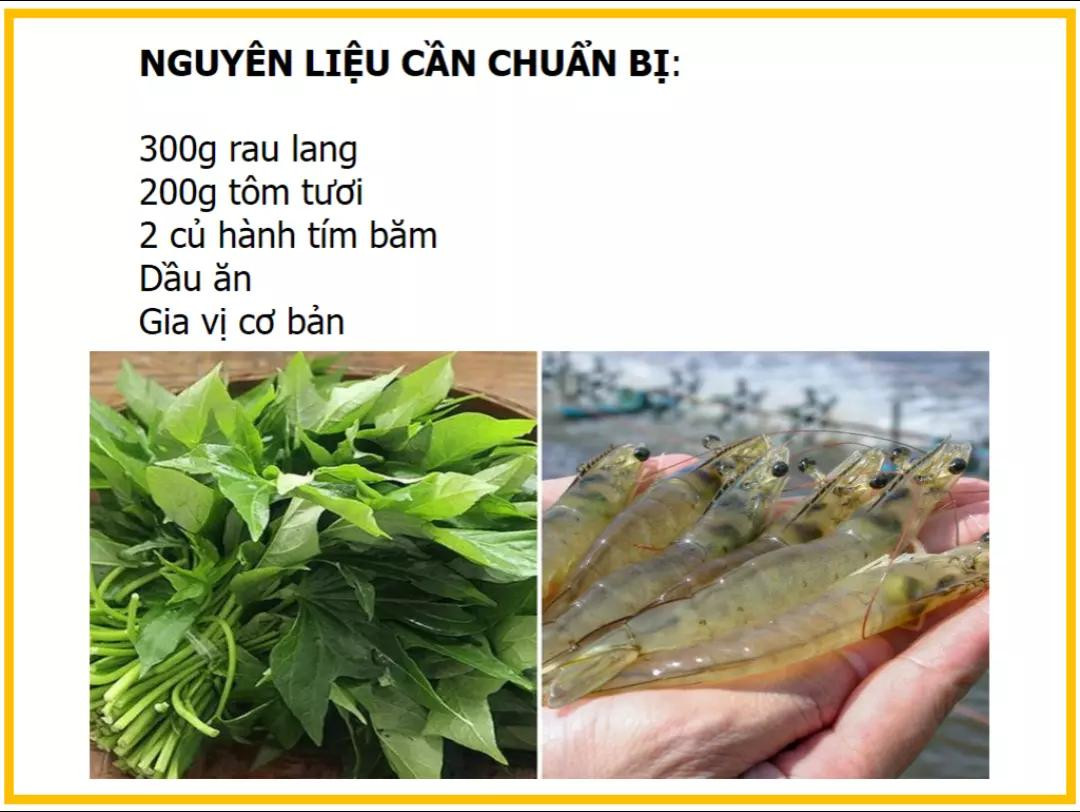 Công thức làm Canh rau lang nấu tôm tươi ngon, đơn giản