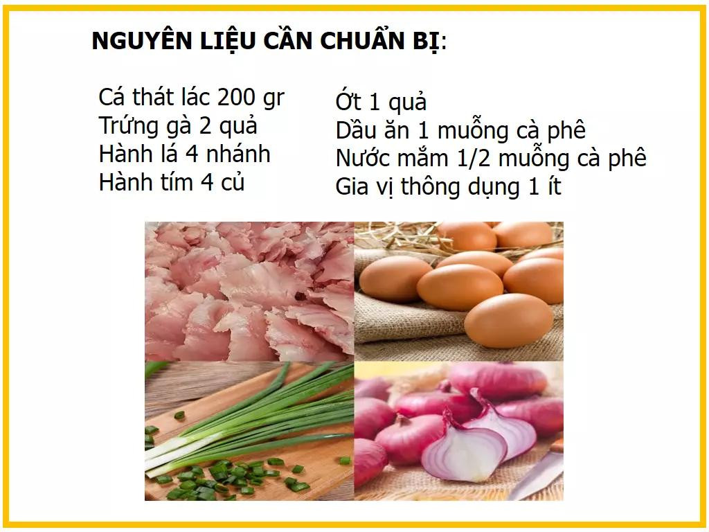 Công thức làm Chả cá hấp từ cá thác lác, trứng gà và hành tím