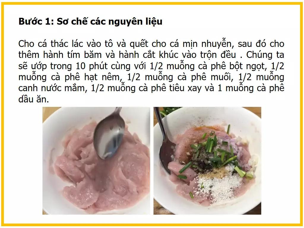 Công thức làm Chả cá hấp từ cá thác lác, trứng gà và hành tím