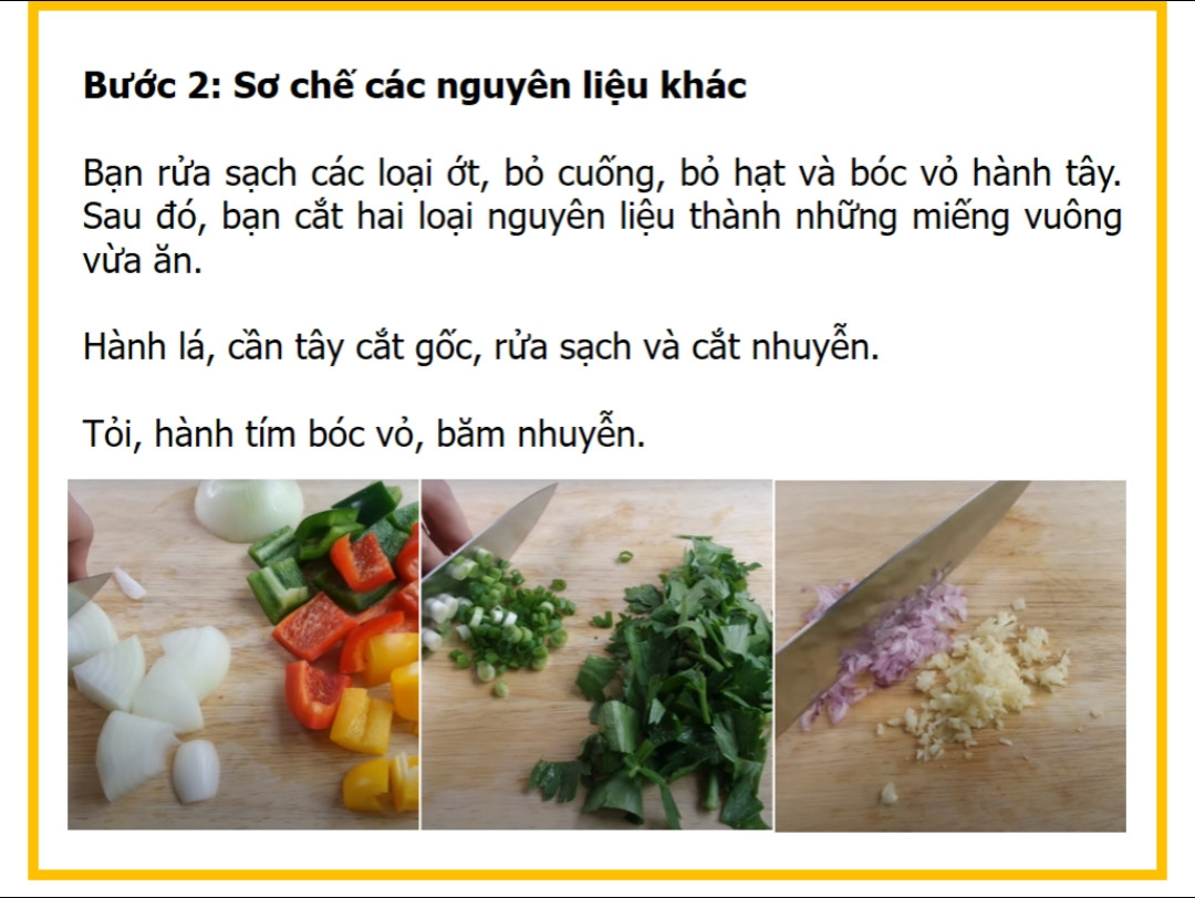 Công thức làm cơm chiên bò lúc lắc