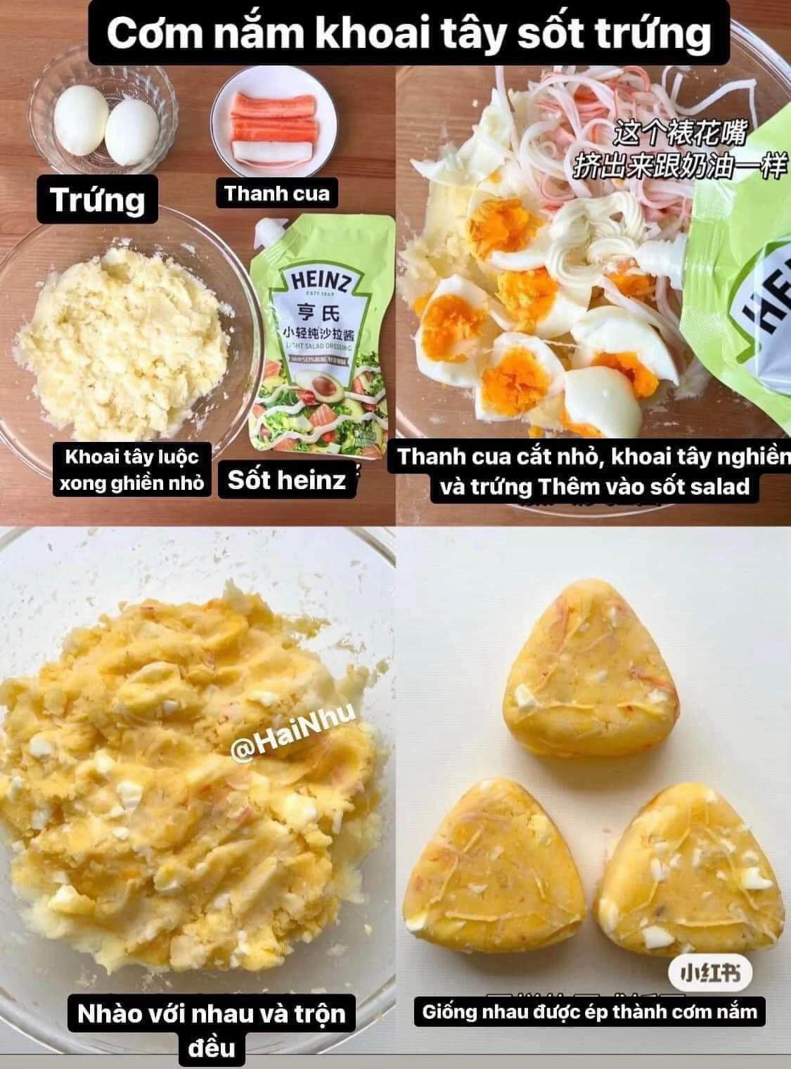 Công thức làm cơm nắm tam giác Hàn Quốc (Onigiri) cá ngừ, phô mai và rau củ giòn rụm