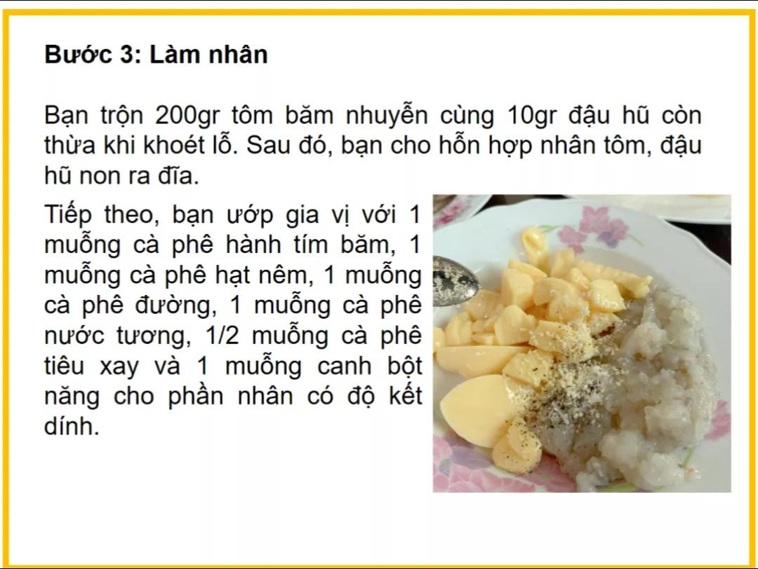Công thức làm đậu hũ hấp tôm
